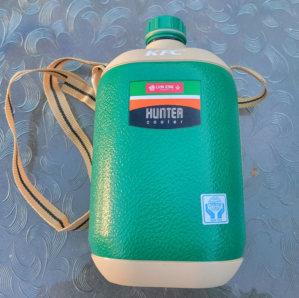 Hunter 1000 Canteen Vintage Safari KFC Water Bottle Flask W Strap